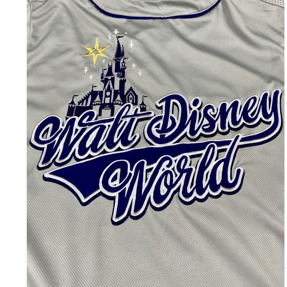Walt Disney World Shirt Mens 2XL Gray Button Baseball Jersey 71 Park Anniversary - Picture 4 of 13